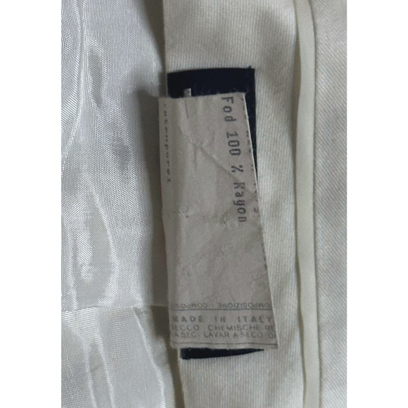 FACONNABLE Vintage Pleated Dress Pants Slacks Straight Leg Plaid Cuffed Gray 35 - Picture 9 of 10